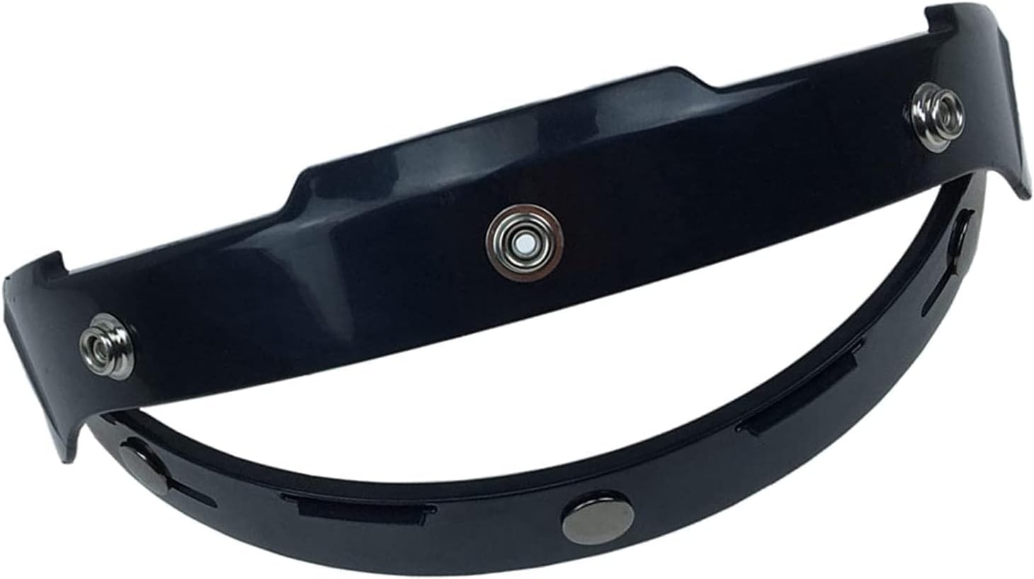 Motorcycle UV Adapter 3 Snap Bubble Shield Visor Lens Shield with Flip up Hinge Attachment for Half and 3/4 Helmets Face Mask Helmets – Black