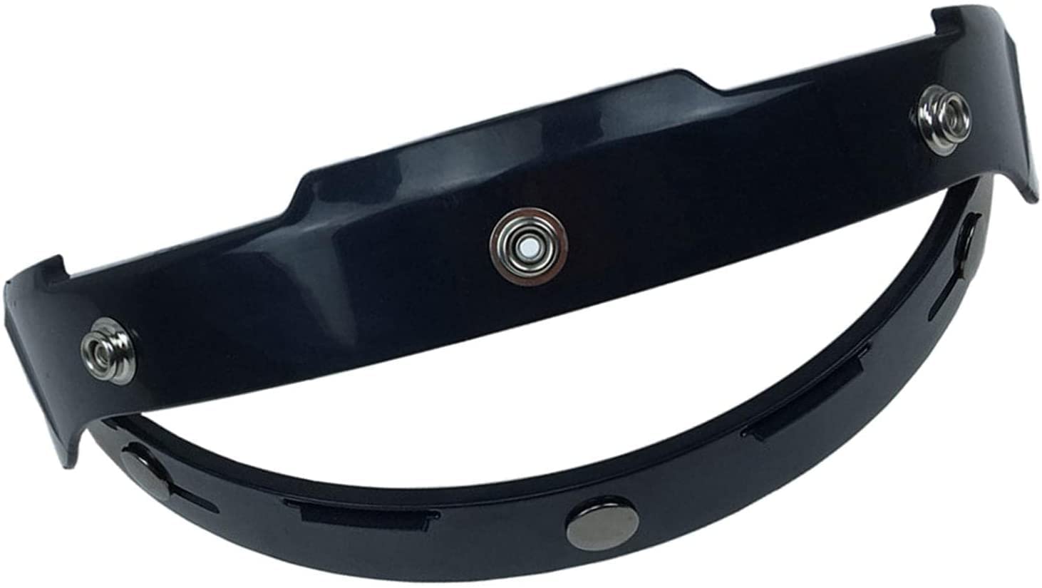 Marsrut Motorcycle UV Adapter 3 Snap Bubble Shield Visor Lens Shield with Flip up Hinge Attachment for Half and 3/4 Helmets Face Mask Helmets - Black