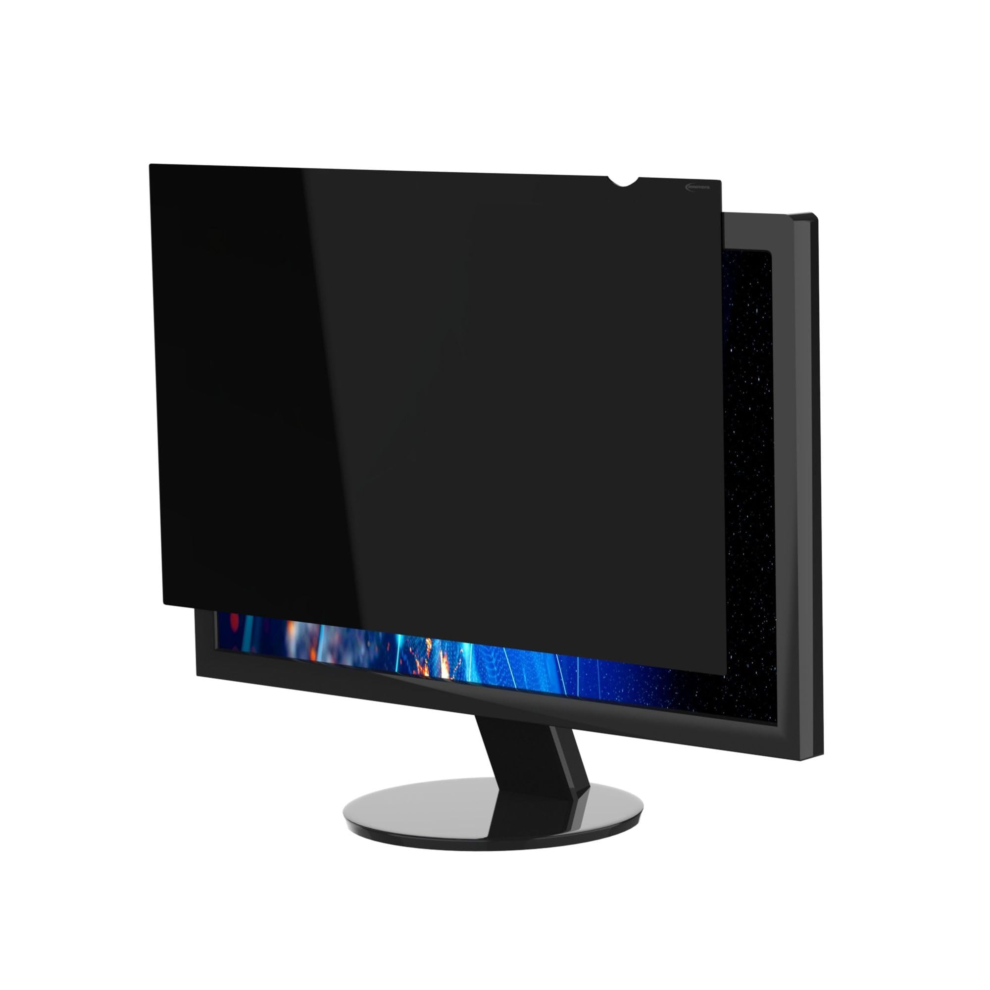 Blackout Privacy Filter for 22" Widescreen Flat Panel Monitor by Innovera – 1-Pack, Polycarbonate, black, Model IVRBLF22W