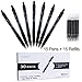 Courise 30 Pack Black Gel Pens, Retractable Medium Point Gel Ink Pens Smooth Writing for School Office Home, Comfort Grip(15 Pens with 15 Refills)