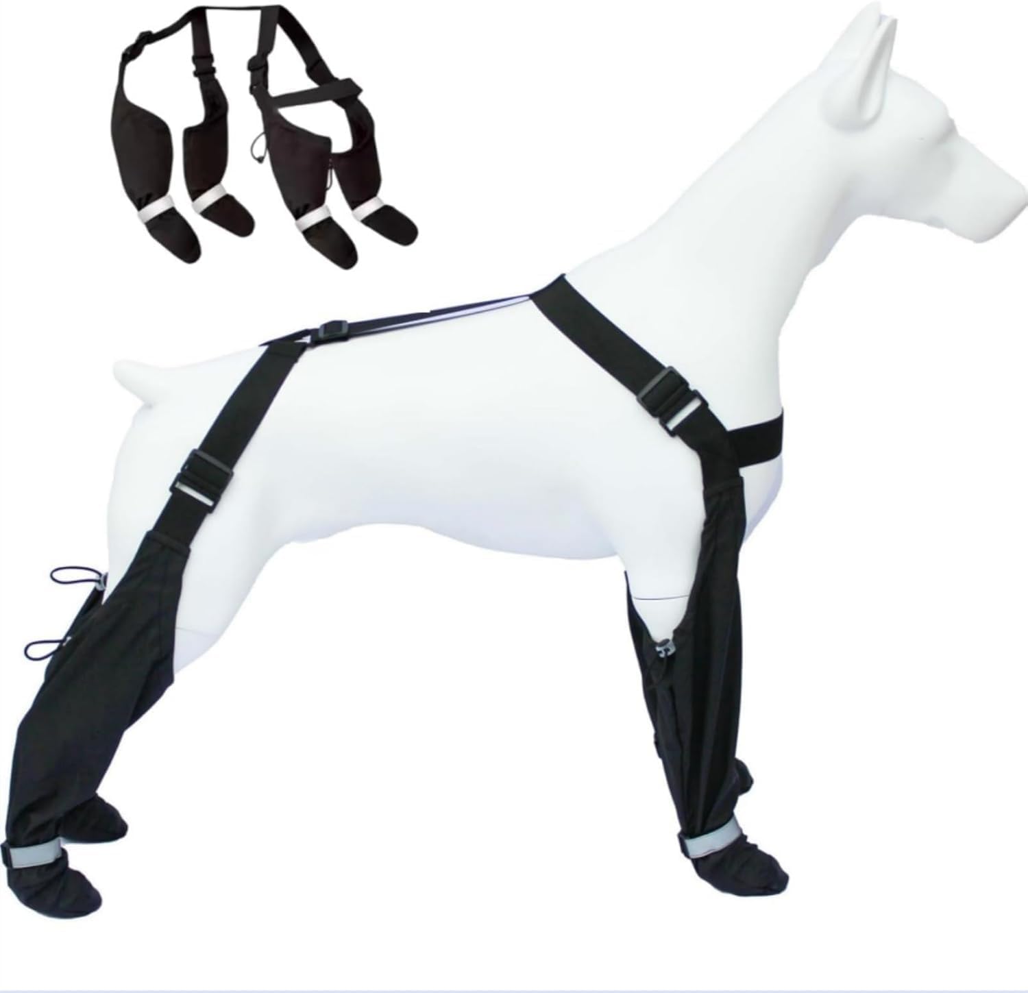 Anti-Slip Pet Boots with Adjustable Straps and Reflective Elements, Keep Your Dog’s Paws Safe and Dry During Snowy or Wet Conditions