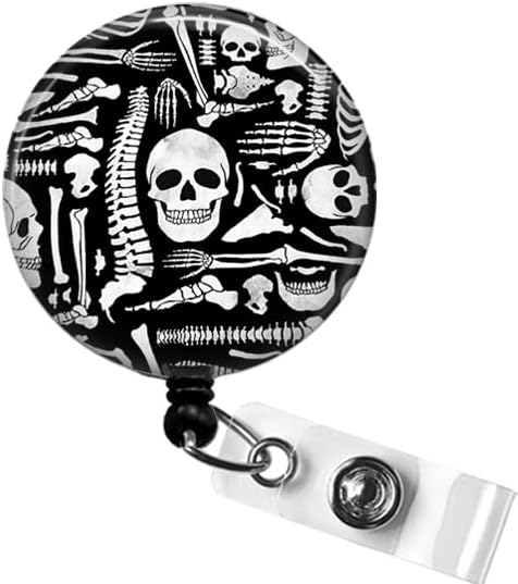 Carrete de insignia de esqueleto, Regalo de enfermera ortográfica, Clip de insignia RN ortopédico, Carrete de insignia de radiología XRay, Regalos