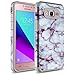 Galaxy On5 Case, Rosebono Hybrid Dual Layer Shockproof Hard Cover Graphic Fashion Cute Colorful Silicone Skin Case for Samsung Galaxy On5 / SM-G550 - Pluple Marble