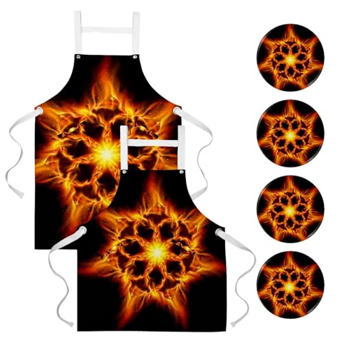 Tablier de serveuse anti-taches pour restaurant et bistrot avec broches