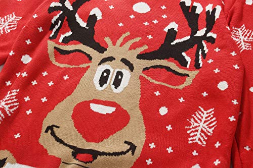 Image of Camii Mia-Big-Girls-Ugly-Christmas-Sweater-Crewneck Sweater Reindeer Santa Clause Pullover Knitted Cozy