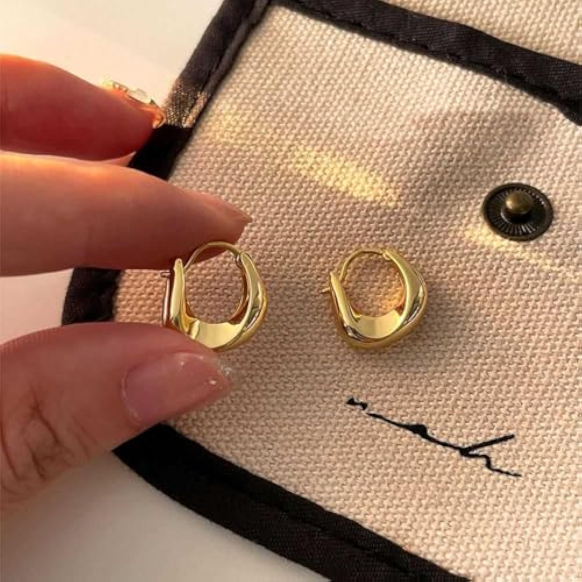 Plated Tiny U Shaped Hoop Earrings