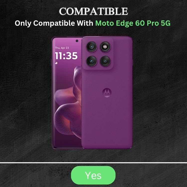 Image of Back Cover Case + Screen Protector for Motorola Moto Edge 60 Pro 5G | Transparent Mobile Phone Back Cover Case for Motorola Moto Edge 60Pro | Edge 60 Pro 5G TPU Transparent Back Cover