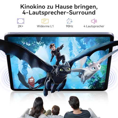 Blackview Link 8 Tablet 13 Zoll,Tablet mit Tastatur und Stift,90Hz Gaming Android 15 Tablets,18GB RAM+256GB ROM,MediaTek G100 Gemini AI/PC Modus/2K+ FHD/8400mAh/Widevine L1/Face ID/16MP+13MP/GPS – Bild 4