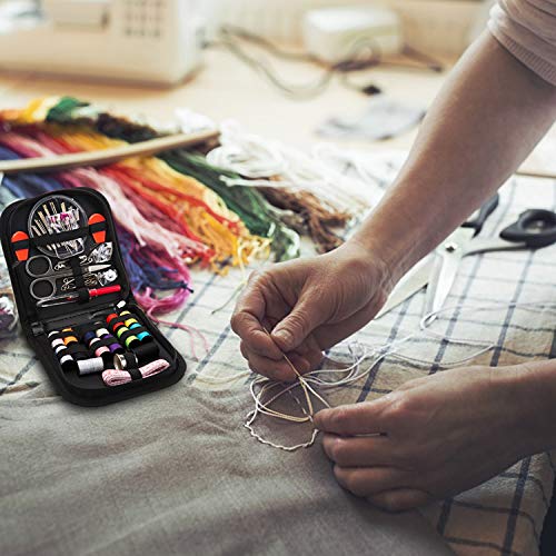 Image of Sewing Kit, Sewing Kits for Adults, OKOM 68Pcs Thread for Sewing, Sewing Supplies, Sew Kit for Home,Traveler,Small Mini, Basic, Beginner, DIY, Needle and Thread Kit, Gift for Mother and Grandma
