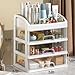 Makeup Organizer with 3 Drawers, Cosmetic Display Cases, Makeup Storage Box (3 Drawers) (white)