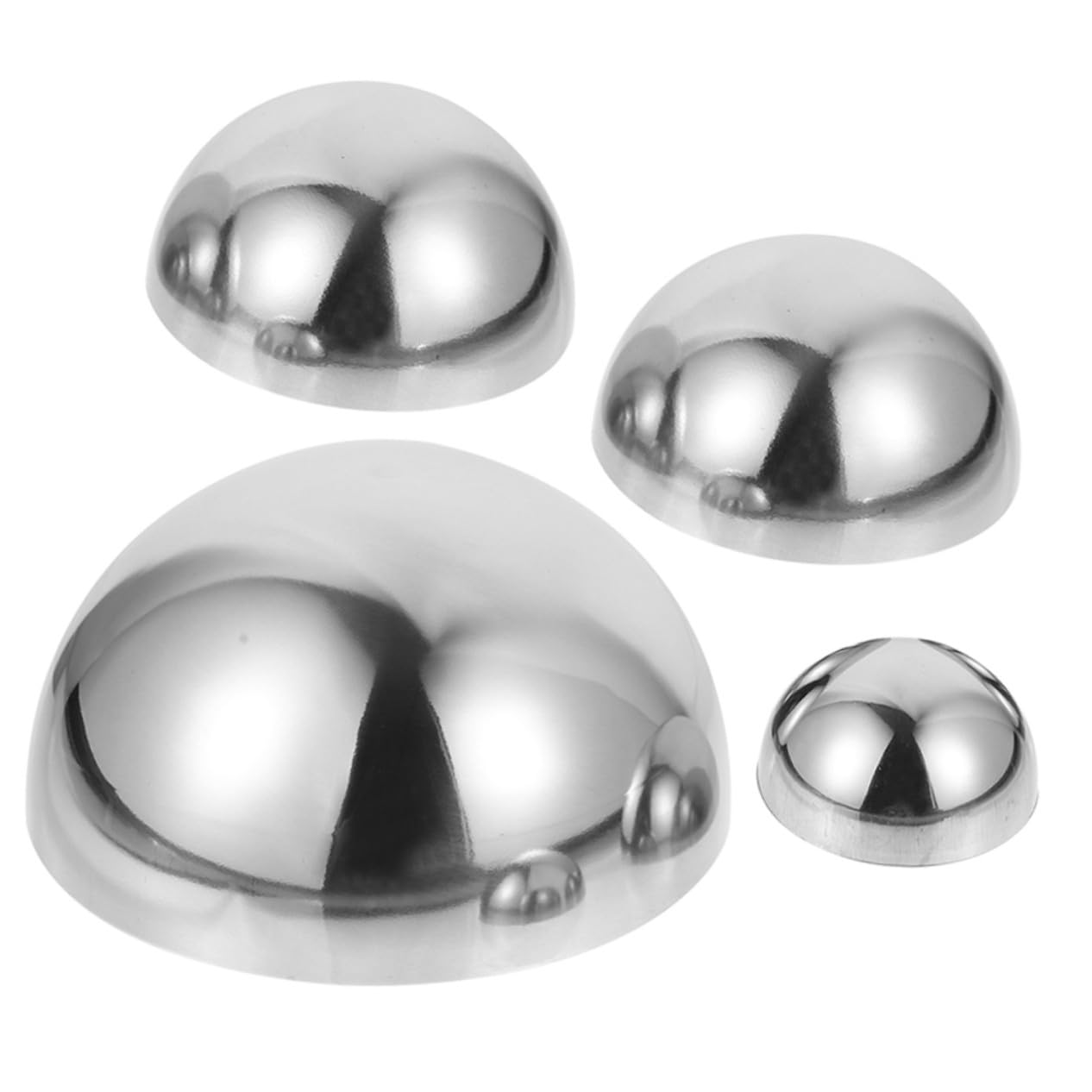 Sfere Specchio Decorative da Giardino 4 Pezzi Acciaio Inox Argentato
