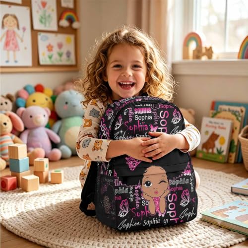 Image of Custom Backpack for Girl Kid Personalized Backpacks Set Back to School