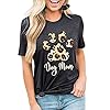 Umsuhu-Dog-Mom-Leopard-Sunflower-Shirts-for-Women-Graphic-Tee-Shirts-Tops Umsuhu Dog Mom Shirts Gifts for Women Dog Lover Shirts Gifts Cute Paw Graphic Tee Shirts Tops (X-Large, A-Dark Gray)