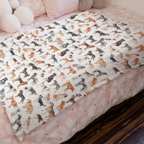 Watercolor-Dogs-Baby-Blanket-for-Girl-Boy-Dog-Breeds-Swaddle-Blankets-Dogs-Lovers-Gift-Soft-Flannel-Receiving-Blanket-Toddler-Newborn-Nursery-Bed-Throw-Blanket-Daycare-Playmat