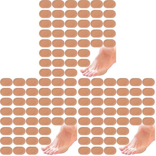 Image of Nuanchu 60 Pieces Bunion Cushions Self-Adhesive Bunion Pads Foot Callus Patches Foot Blister Shoe Accessories Women Men Feet Heel Protector Pads(Skin Color,M) (Pack of 3)