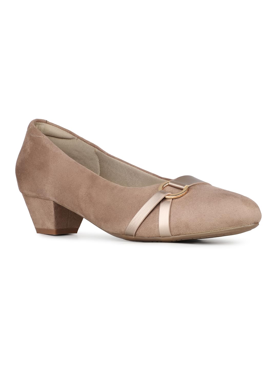 inc.5 Womens Womens Brown Solid Round Toe Block Heel Pumps Pump-picture-57