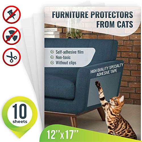 Catikat XL Furniture Protectors from Cats 10 Pack - Safe Couch Protector from