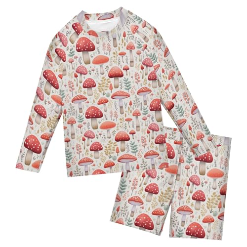 Mushroom Baby Boys' Toddler Long Sleeved Rashguard Swim Bathing Suit Set B0402882