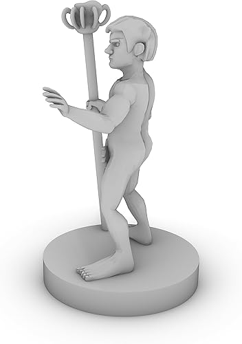 Miniatura 5 de Gnome Naked Wizard Mesa DND Gaming Miniatura