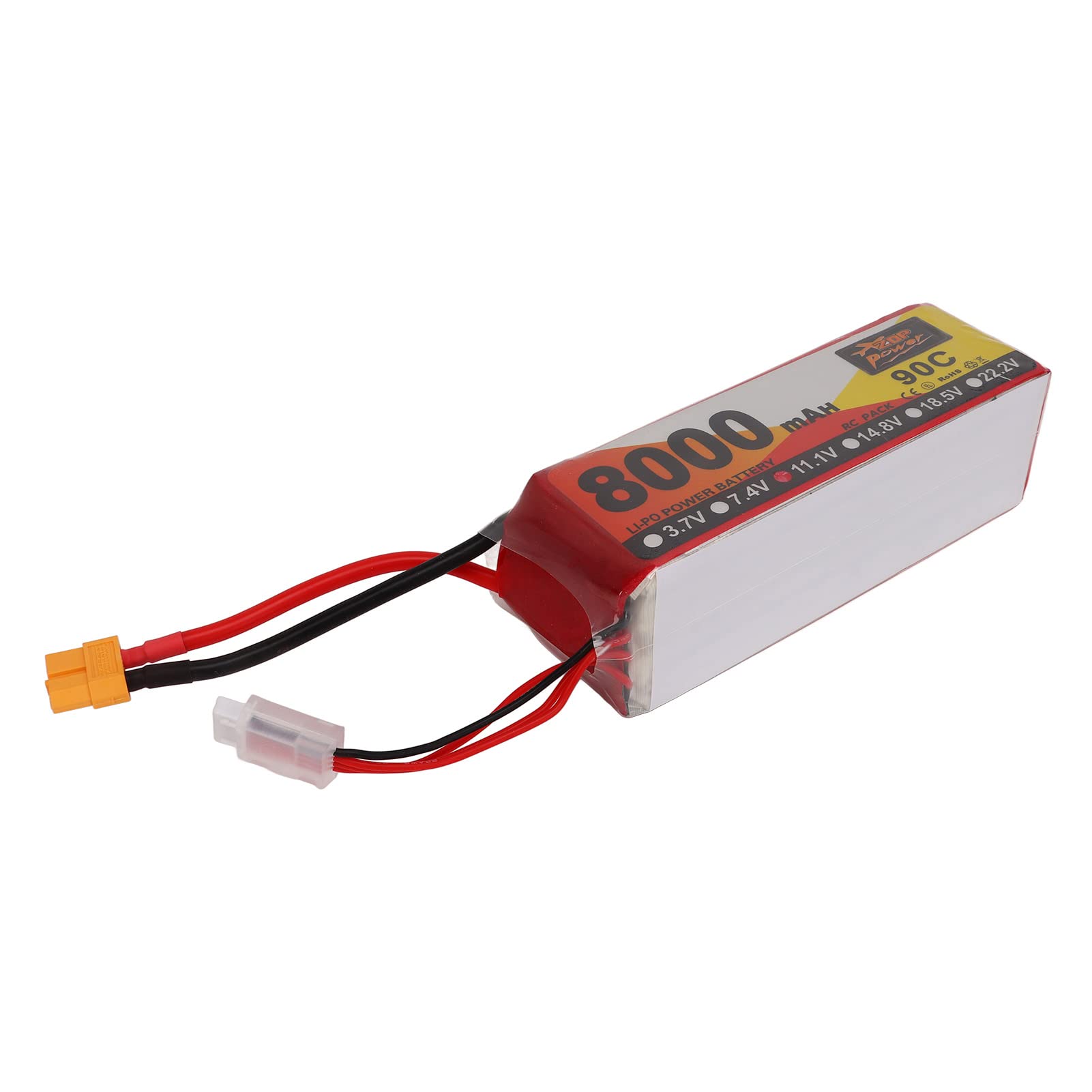 Batería Lipo de alta capacidad de 11.1 V 8000 mAh 90C para coches RC, funda rígida 3S con conector XT60 para drones de carreras y vehículos todoterreno