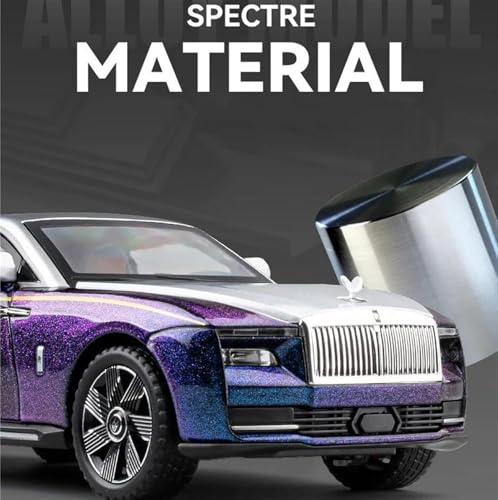 Image of WORSHIPER 1:24 Rolls-Royce Spectre Diecast Metal Pull Back Car with 6 Openable Doors with Sound and Light Toy Decoration car Best Gift Toys for Kids ?Colors as Per Stock?