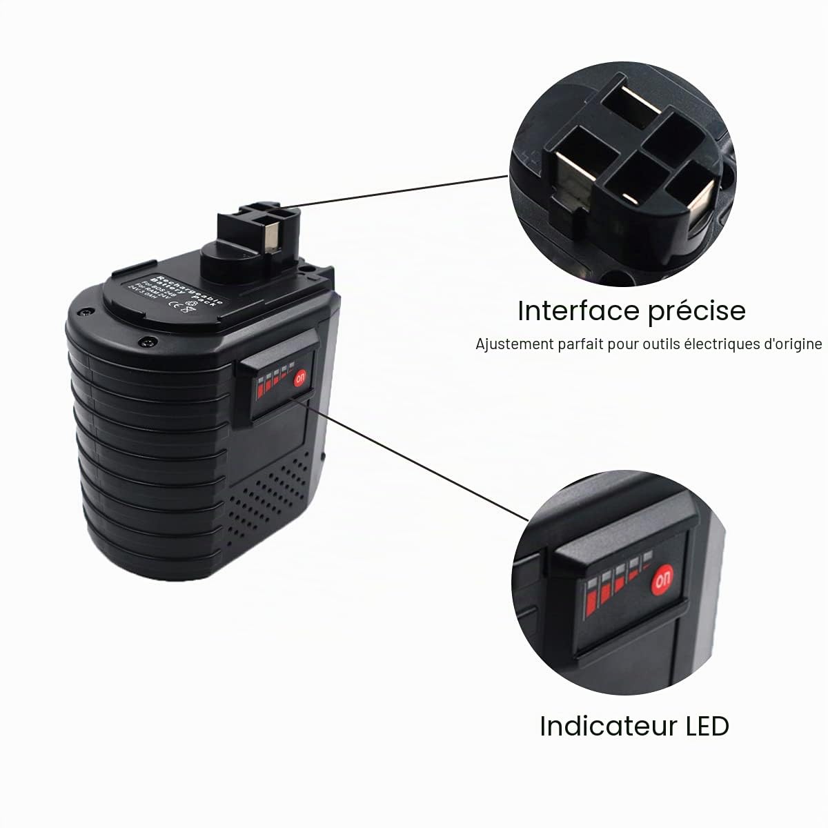 Batterie 24V 3Ah remplacer pour BOSH BAT019 BAT020 BAT021 2607335082 2607335083 2607335097 2607335098 2607335163 2607335190 2607335192 2607335216 2607335215