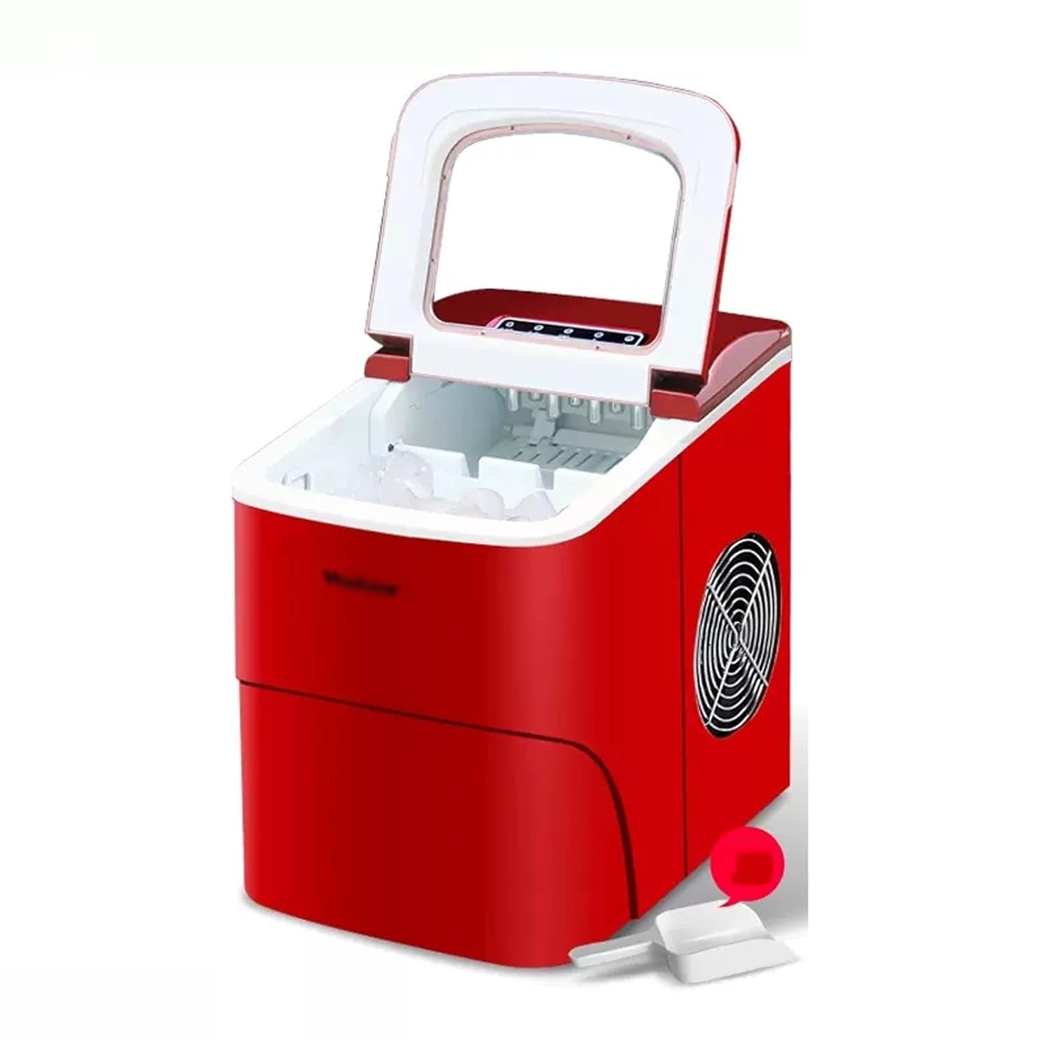 Ice Maker Machine, 9 Ice Cubes Ready in 8 Mins, 33lbs/24Hrs, Portable Countertop Ice Maker with Ice Scoop, for Home Kitchen Office Bar Party