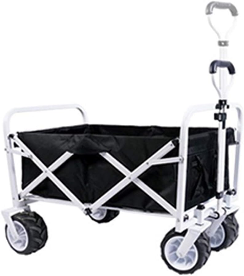 在庫一掃 屋外gardenutilityワゴン 頑丈な折りたたみ式ポータブルトロリー ショッピングに最適 公園でのピクニック モンステラ ブラック ビーチ旅行 キャンプ