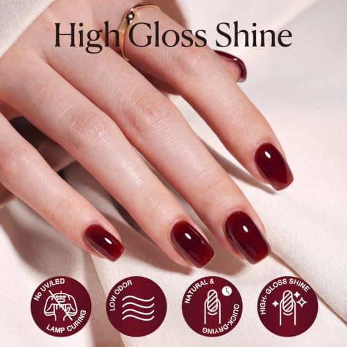 Image of AZUREBEAUTY 18ml Jelly Cherry Red Nail Polish