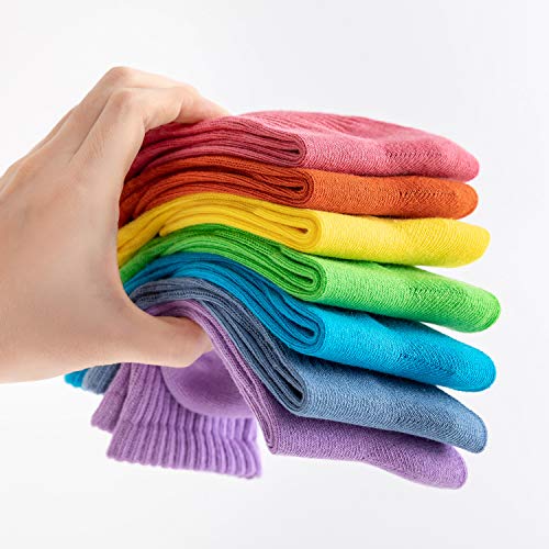 MINI PANDA Girls Socks - 9 Pairs Long Socks for Little Girls4