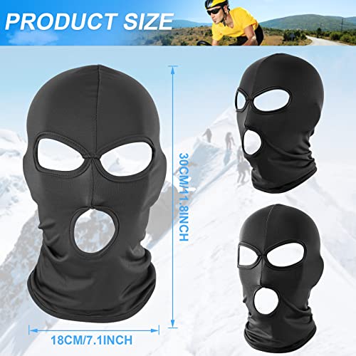 Image of Geyoga Balaclava Covering Three Holes Full Face Covering Summer Thin Open Hood Windproof Motorcycle face Cover