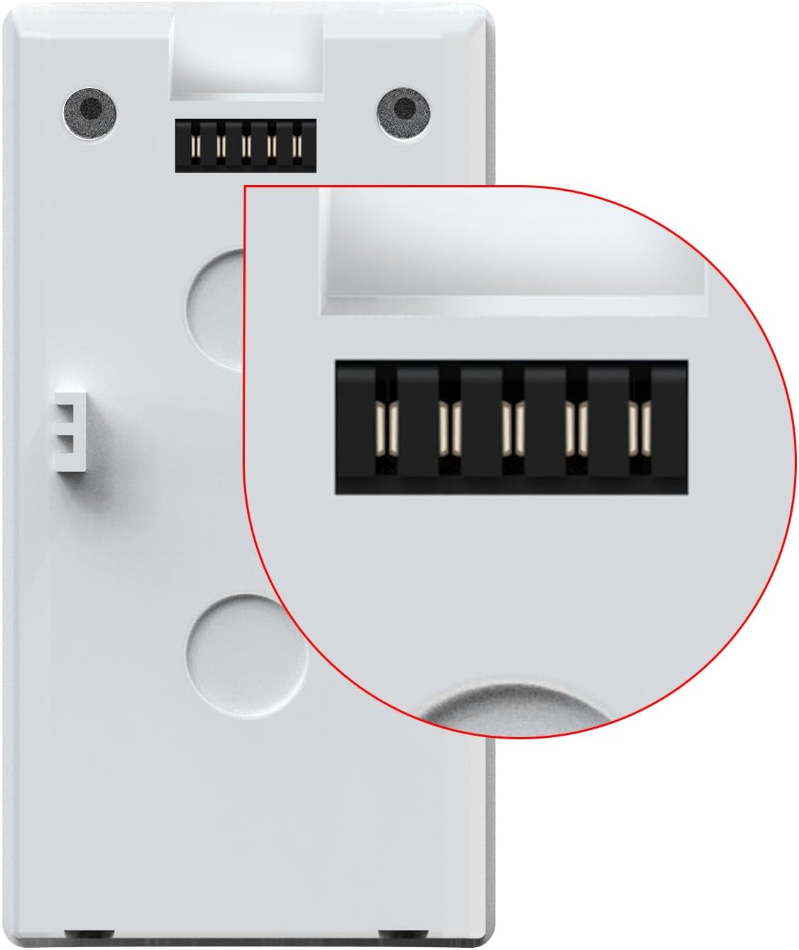 Close-up of Mamibot 2600mAh New Version Battery contacts