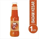 Shree Guruji Badam Kesar Sharbat 1 Litre Milk Beverage Summer Drink Dry Fruit Syrup Instant Thandai Mix Badam Kesar Drink Cooling Sharbat for Milk Falooda Desserts Smoothies Mocktails gallery image