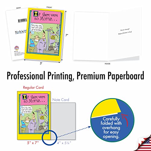 Nobleworks - 10 Assorted Funny Mother's Day Cards Bulk Box Set W/Envelopes - Humor For Mom, Grandmother, Daughter, Stepmom - Variety Pack (1 Each Of 10 Designs) - Mom Messages Ac9184Mdg-B1X10 #TOP1