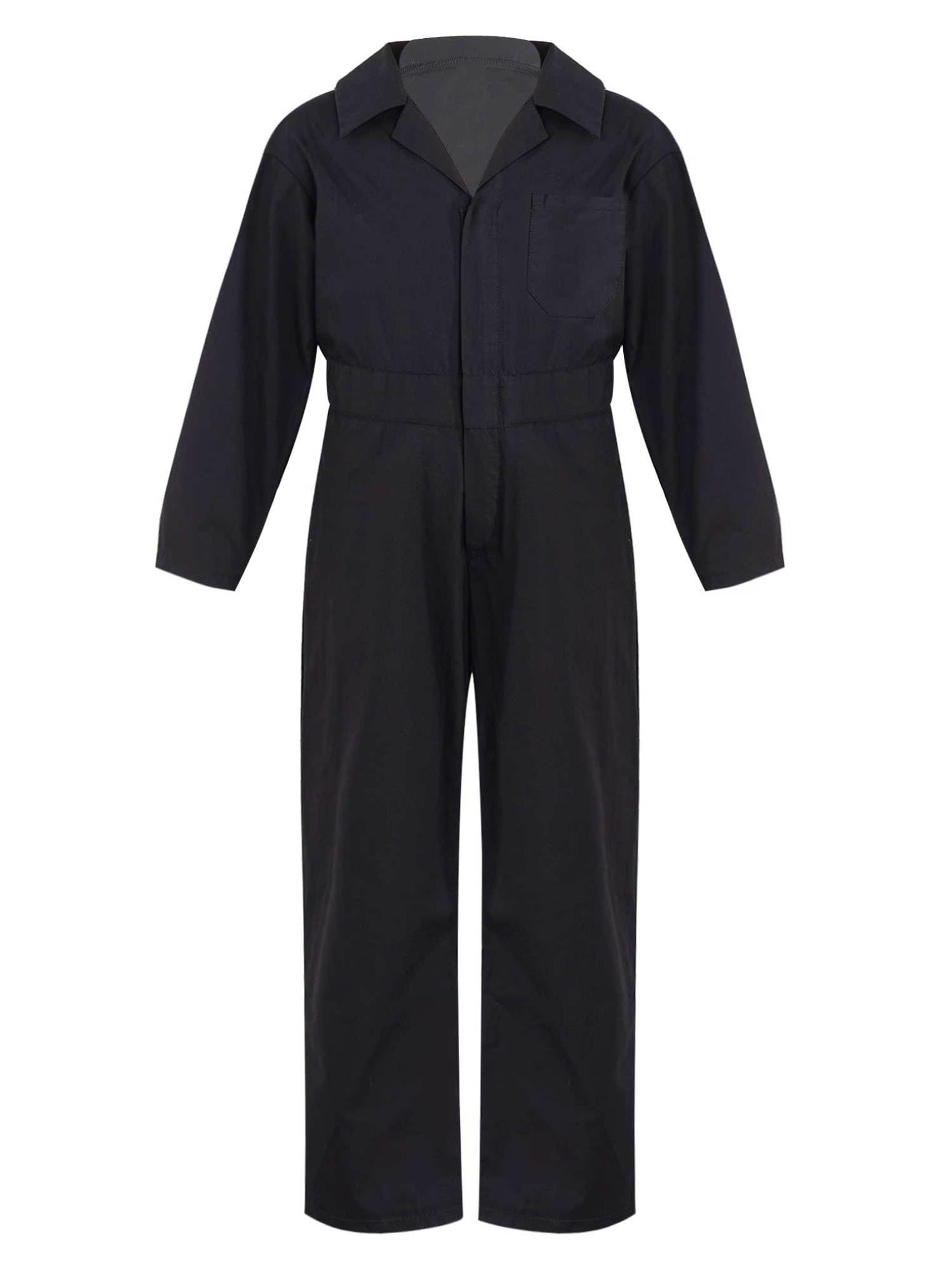 Freebily Mono para Niños Manga Larga Buzo con Cuello Solapa Cremallera Botones Bolsillos Traje de Vuelo