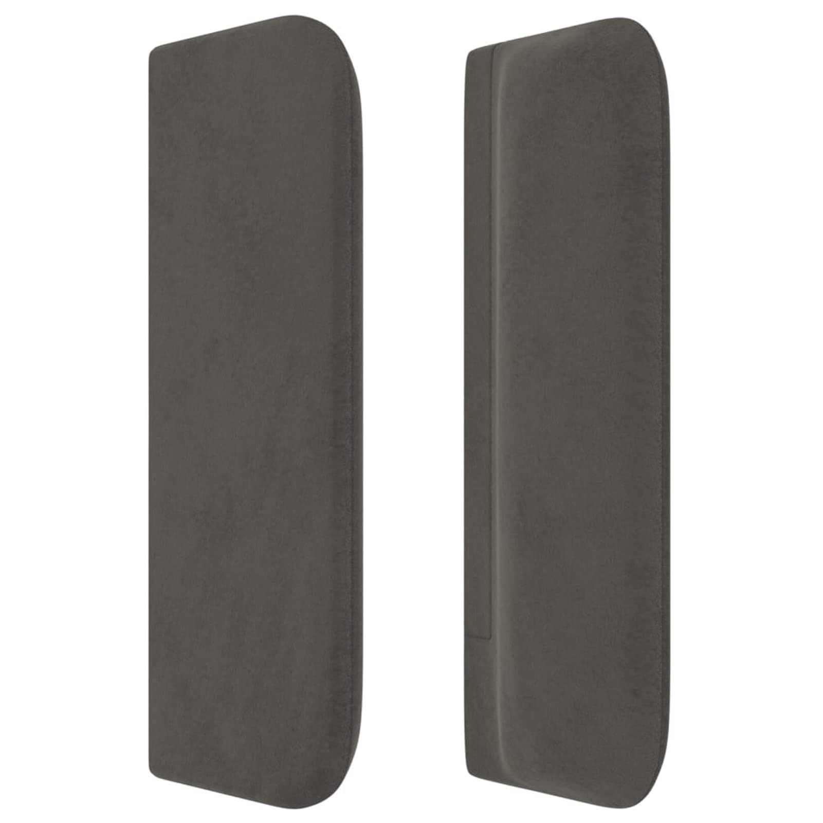 Homgoday Mobili Testiera ad Orecchio Grigio Scuro 83x16x78/88 cm in Velluto, Testiera Letto, Testiera del Letto Matrimoniale, Schienale per Letto E Divano