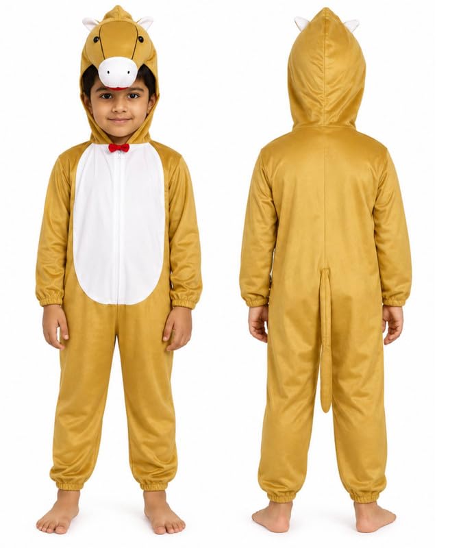 Image of Animal Costume for Kids | Plush Fancy Dress Costume for Boys & Girls |School Fancy Dress, Annual Day, Jungle Theme, Role Play, Halloween & Birthday Party
