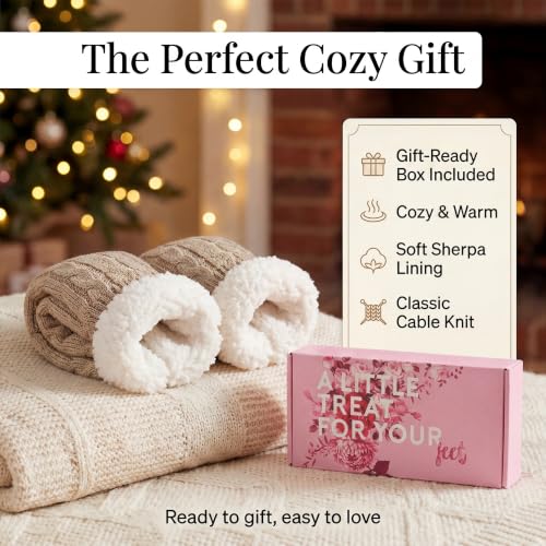 Image of The Metluks Women's Fuzzy Slipper Socks with Non-slip Grippers, Sherpa Lined Warm Cozy Gift Socks