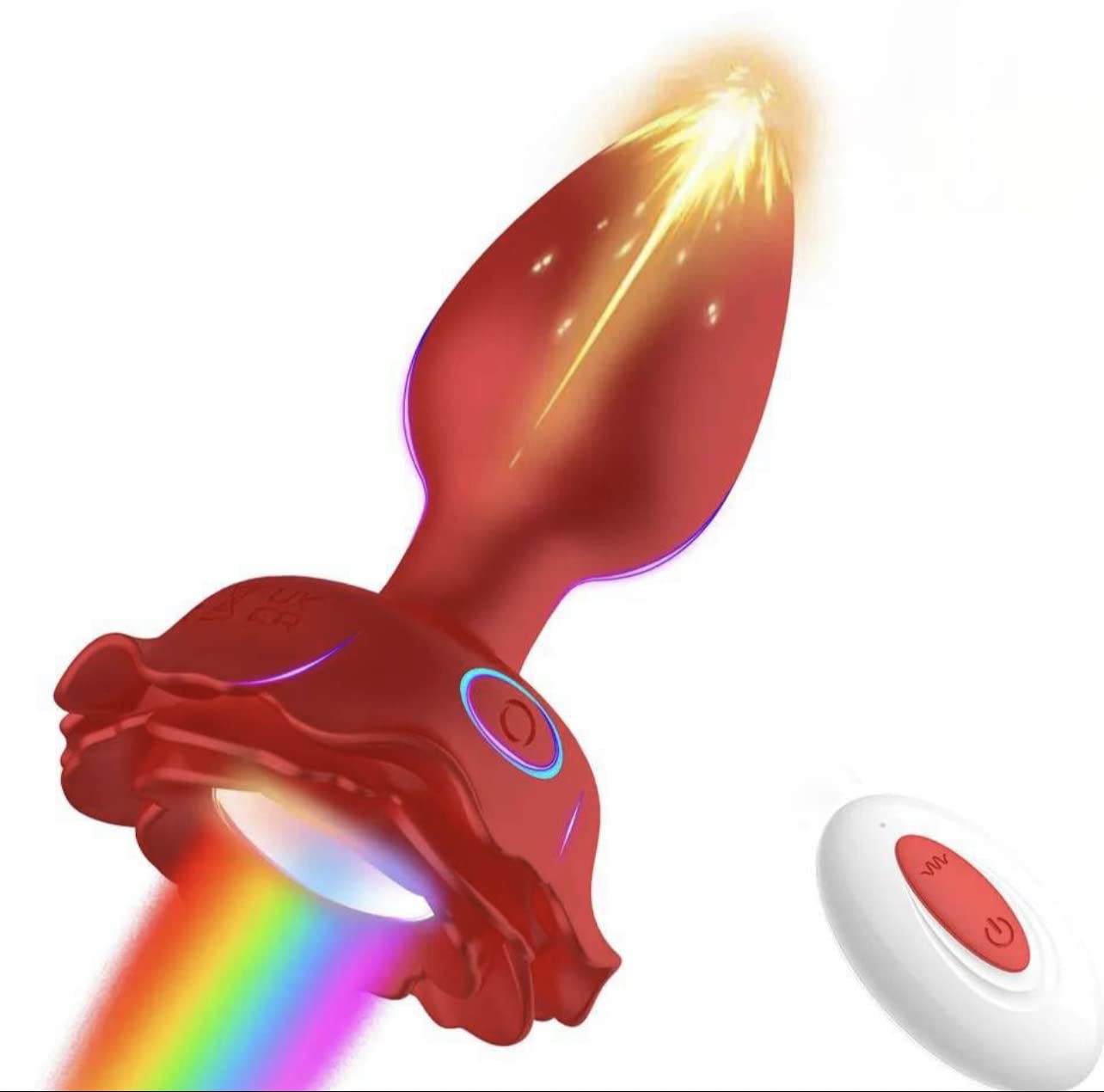 Xtacy Rose Vibrator LED Anal Plug Sex Toy