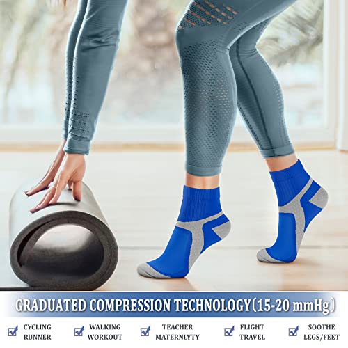 Image of CHARMKING Compression Socks for Women & Men Circulation 15-20 mmHg is Best for Athletic Running Cycling Nurse Daily Wear