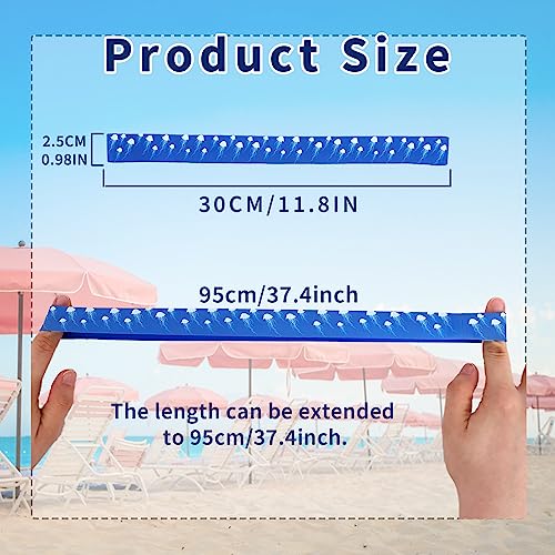 Kaket Elastic Beach Towel Clips Bands 6PC, Towel Holder Rubber Elastic, Pool & Cruise Chair Bands (6 PCS, Style 4), 31 x 1.8 cm - Image 4