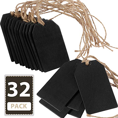 Boao 32 Pieces Mini Chalkboard Tags Bulk 2