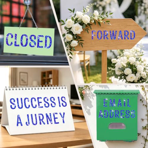 Image of Glitter Letter Stickers, 3 Inch Large Letters for Poster Board (Blue) | 160 PCS,Self-Adhesive,Vinyl Alphabet Stickers,Bulletin Board Letters for Classroom,Party,DIY Crafts,Home,Office,Mailbox Decor