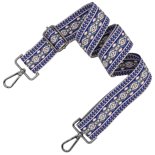 Image of LEMEDE Purse Strap Adjustable Replacement Crossbody Bag Straps Retro Jacquard Embroidery Shoulder Straps for Shoulder Bag