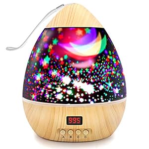 CDUTA Projector Night Light with Timer Rotating Star Light Projector for Kids Colourful LEDs Lamp, Batteries or USB…