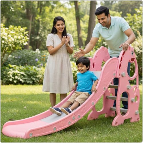 Image of Toyzone B-Rex Dinosaur Slide for Kids | Baby Play Slide | Indoor & Outdoor Kids Slider | Easy Assembly | Safe Rounded Design | BIS Certified | Made in India | Kids Slide for 2-10 Years, Upto 70 kgs
