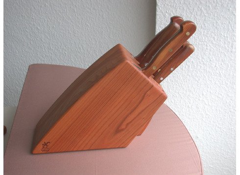 Messerblock, groß, für 6 Messer, Kirsche