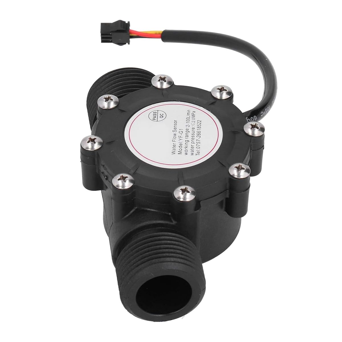 Wasserdurchflusssensor, Flüssigkeitsmessung Hall Meter Flow Meter G 1 Zoll Außengewinde DC3,5-24V 2-100L / Min Für Schwimmbad