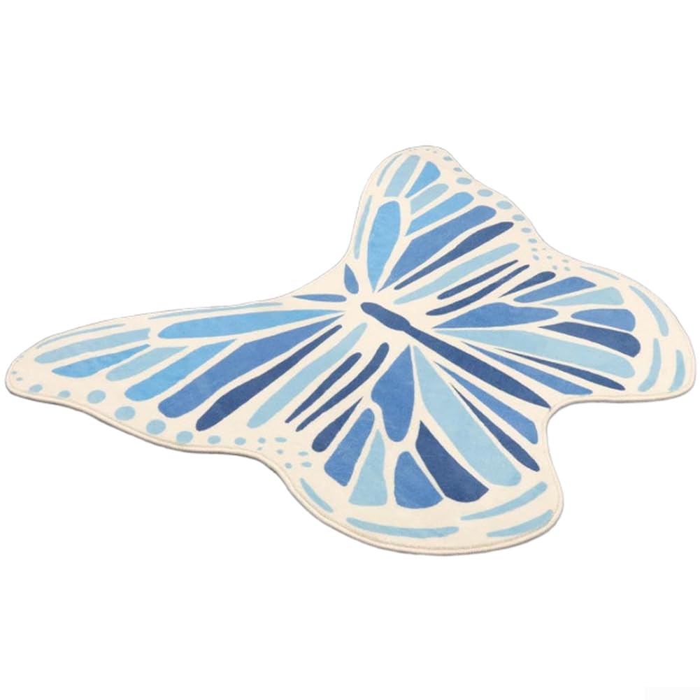 Alfombra de Butut azul pájaro lavable para dormitorio infantil