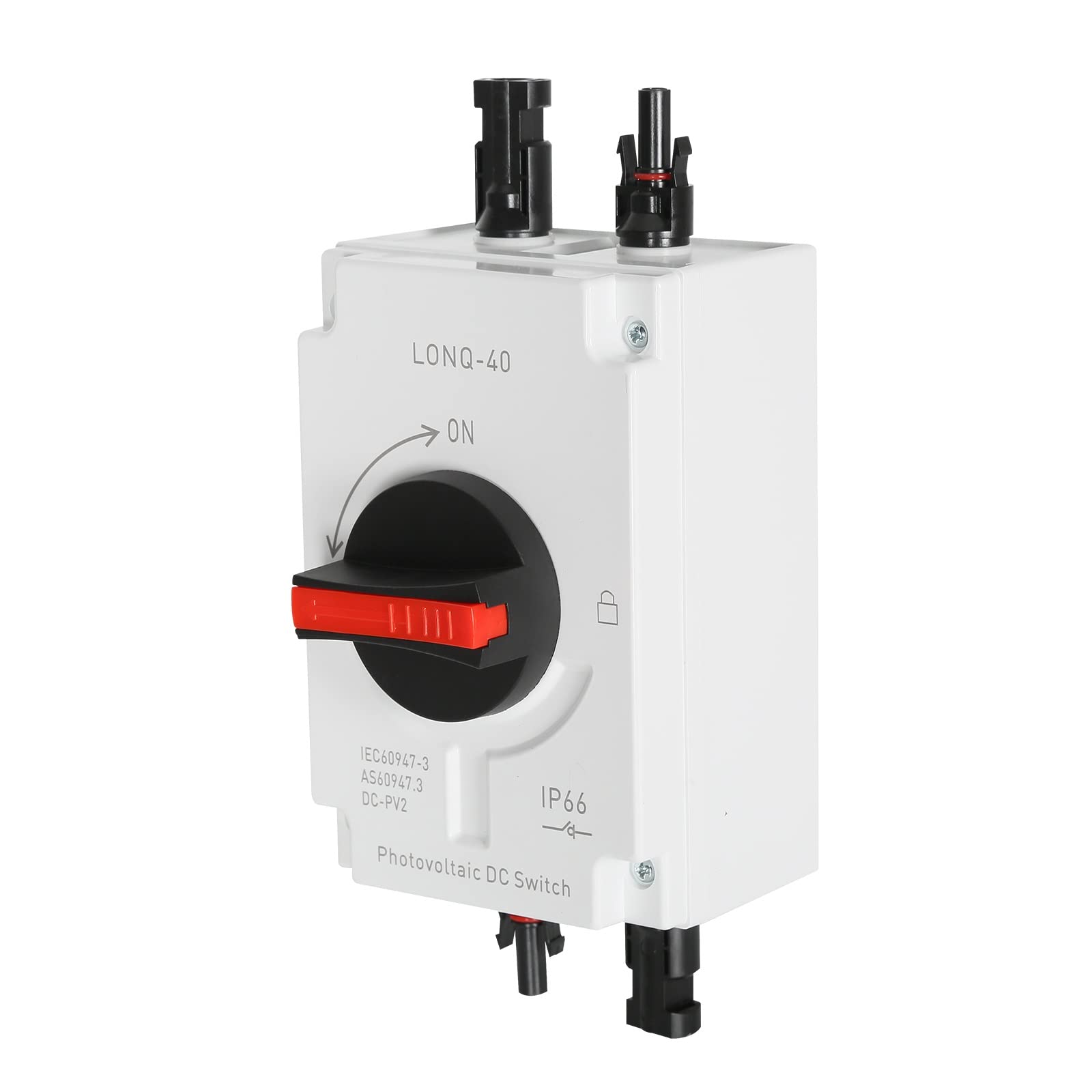 Jadeshay Interruttore di Isolamento,32A CC1200V Sezionatore DC Fotovoltaico Interruttore di Separazione IP66 Interruttore di Protezione per Sistemi di Alimentazione Solare